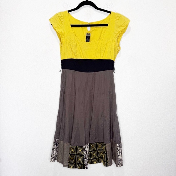 Lithe 100% Silk Fit Flare Blair Waldorf Anthropologie Fit Flare Cap Sleeve - Picture 1 of 10